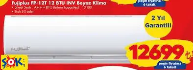 FUJİPLUS FP-12T 12000 BTU KLİMA INVERTER BEYAZ KLİMA FUJİPLUS FP-12T 12000 BTU KLİMA INVERTER BEYAZ KLİMA